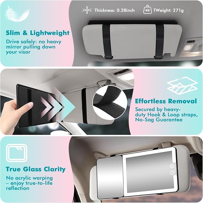 Car Sun Visor Vanity Mirror - Image 6