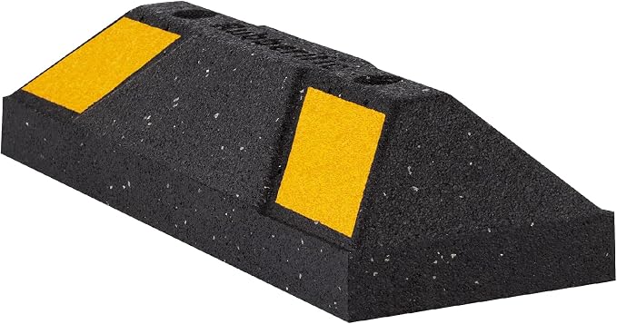 Rubberific Heavy Duty Rubber Parking Stop Durable Easy to Install Reflective - Image 2