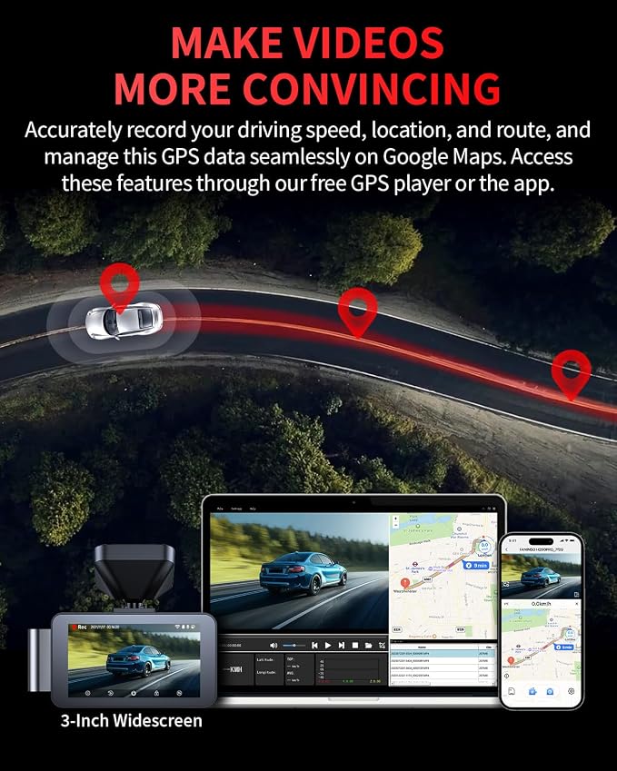 Dash Cam Front and Rear, 4K Full HD Dual Dash Camera - Image 9