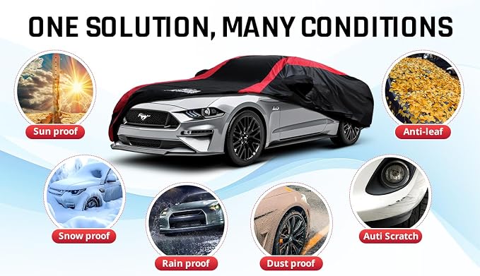 Mustang Car Cover Waterproof All Weather - Image 6
