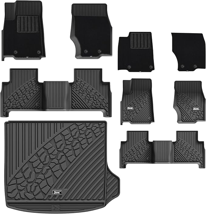 3W Floor Mats & Cargo Liner Fit 2022-2025 Jeep Grand Cherokee Carpets by 3W