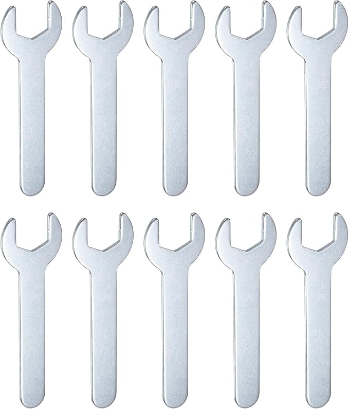 HARFINGTON 10pcs Small Wrench 15mm Open End U-Shaped Single Open Ended Spanner by HARFINGTON