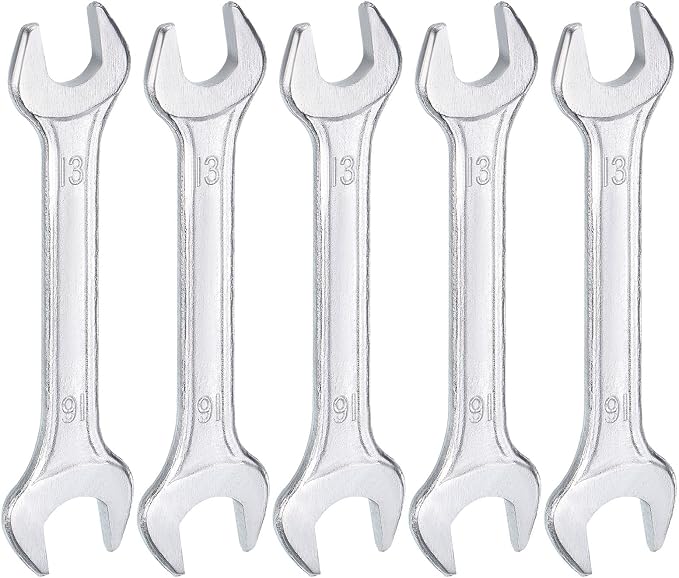 HARFINGTON 5pcs Double Open End Wrench 13mm x 16mm Metric 15 Degree Offset by HARFINGTON