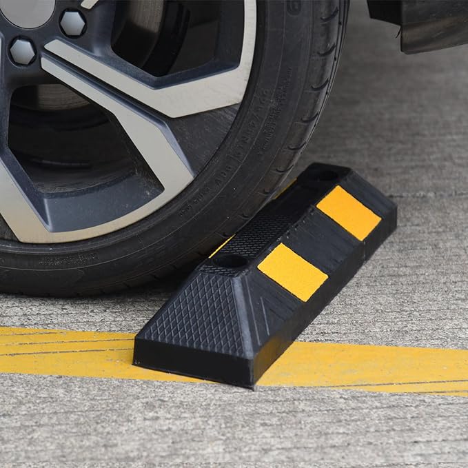 Heavy-Duty Rubber Parking Curbs, Parking Garage Floor Stoppers - Image 6