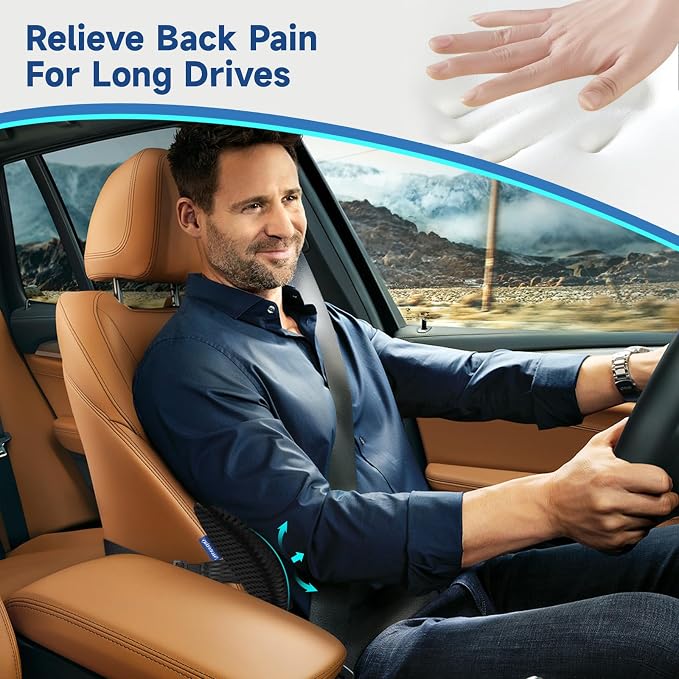 Lumbar Support Pillow for Office Chair Car Back Support Pillow, Memory Foam - Image 8
