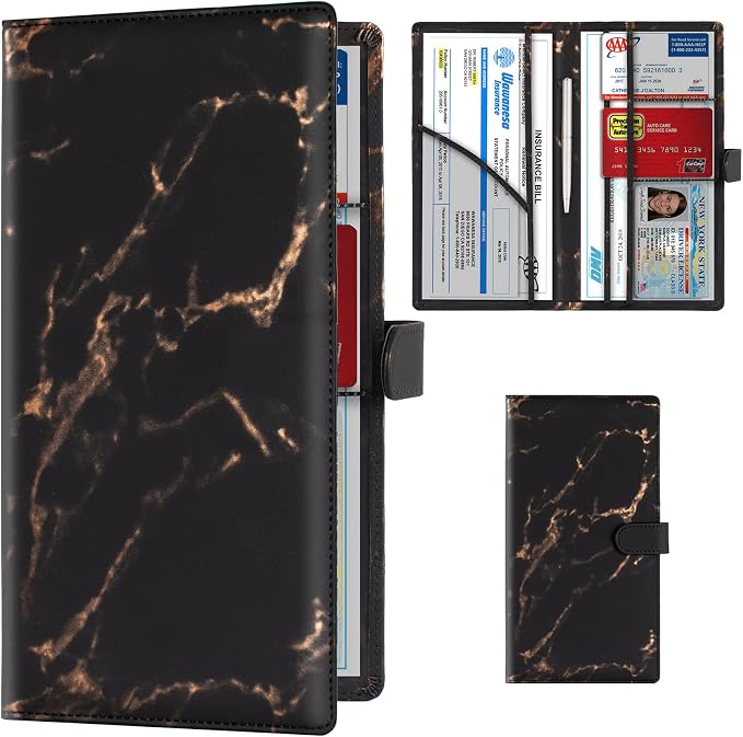 TOURSUIT Car Registration and Insurance Card Holder, Vehicle License Document by TOURSUIT