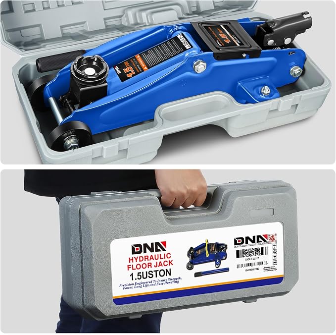 DNA MOTORING Low Profile Hydraulic Trolley Service/Floor Jack, 1.5 Ton Capacity - Image 7