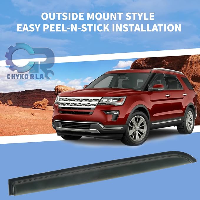 4PCS Rain Guards Window Visor Fit - Image 4