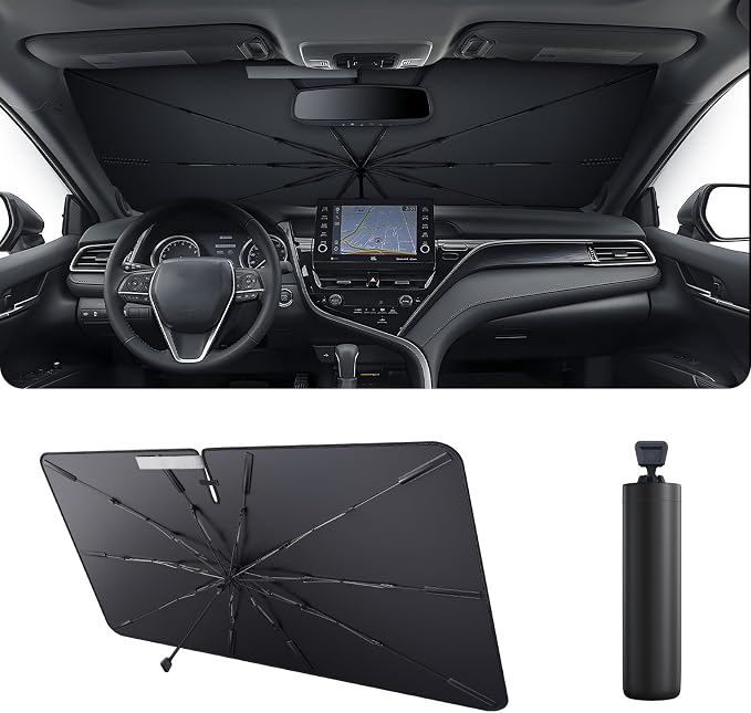 2025 Upgrade Car Windshield Sun Shade Windshield Sunshade Umbrella Protect Car - Image 2