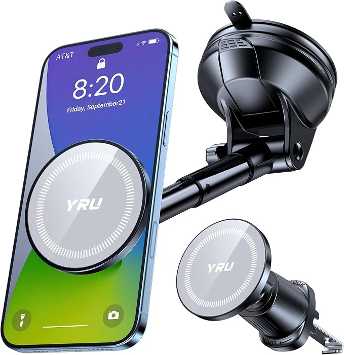 YRU Magnetic Phone Holder for Car【Patented & Super Magnet】 for MagSafe Car by YRU2025ProCarMount