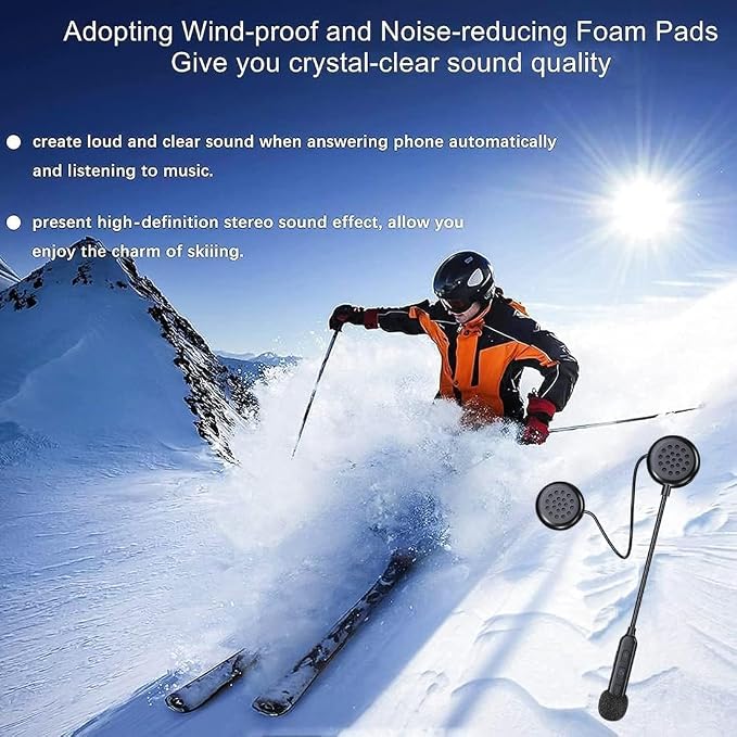 Motorcycle Helmet Bluetooth Headset, Helmet Headphones High Sound Quality - Image 4