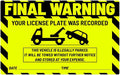 easykart labels 50 Parking Violation Notice Parking Violation Stickers Tow by EasykartLabels