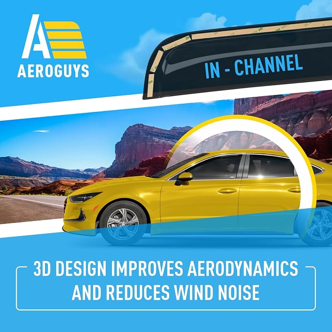 Extra Durable Window Deflectors in-Channel Window Visors Rain Guards Fit - Image 5