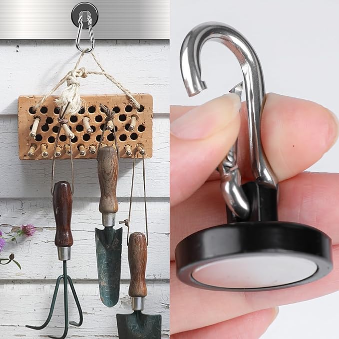 MIKEDE Strong Magnetic Hooks Heavy Duty, 110LB+ Swivel Neodymium Magnets - Image 6