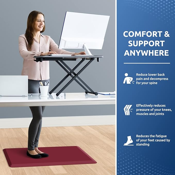 KitchenClouds Kitchen Mat Cushioned Anti Fatigue Rug 17.3"x28" Waterproof Non - Image 4