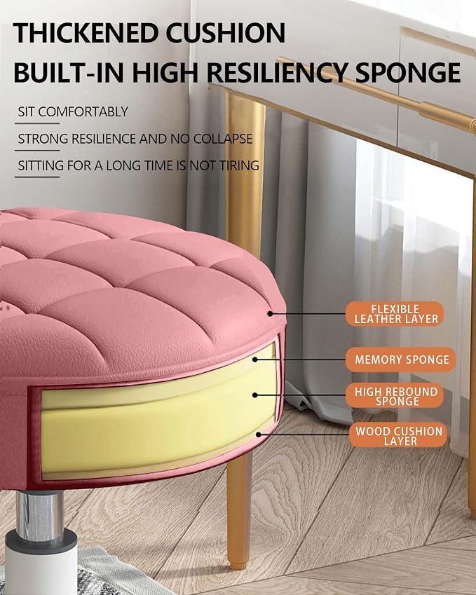 Small Chair Round Rolling Stool - Image 5
