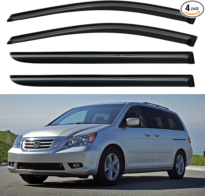 Window Visors Rain Guards for 2005 2006 2007 2008 2009 2010 Honda Odyssey by YQAUTEC