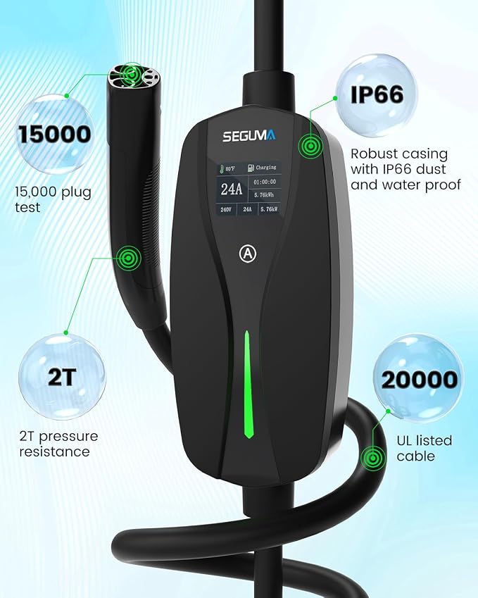 Level 2 Tesla Charger-24Amp 240V, NEMA 14-30 Plug, 25FT Extension Cable - Image 9