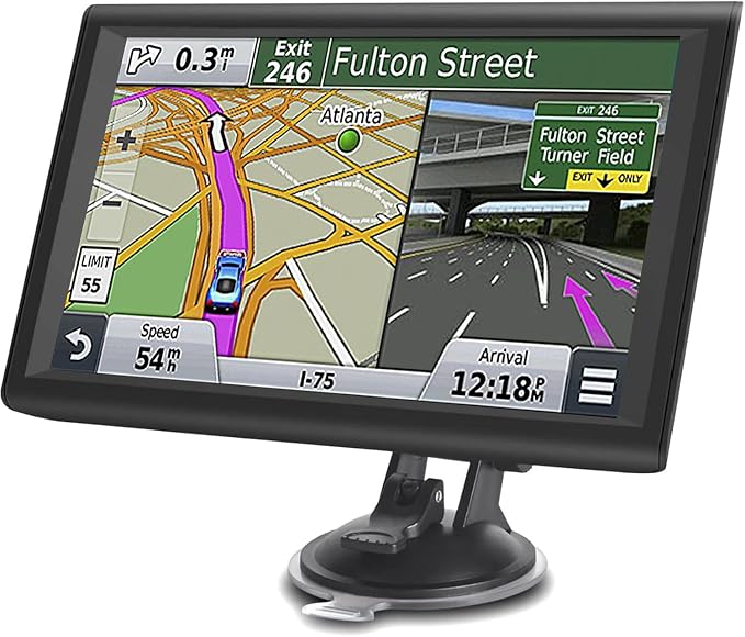 GPS Navigator for Car Truck RV, 9 ” Trucker GPS for Semi Truck 2025 Map， Real by LONGRUF