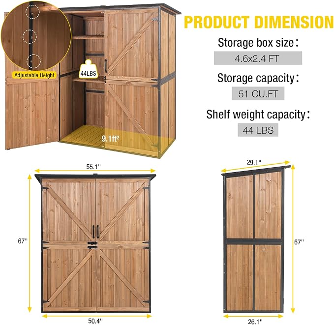 Aivituvin Storage Shed Outdoor Storage Cabinet Upgraded - Image 6