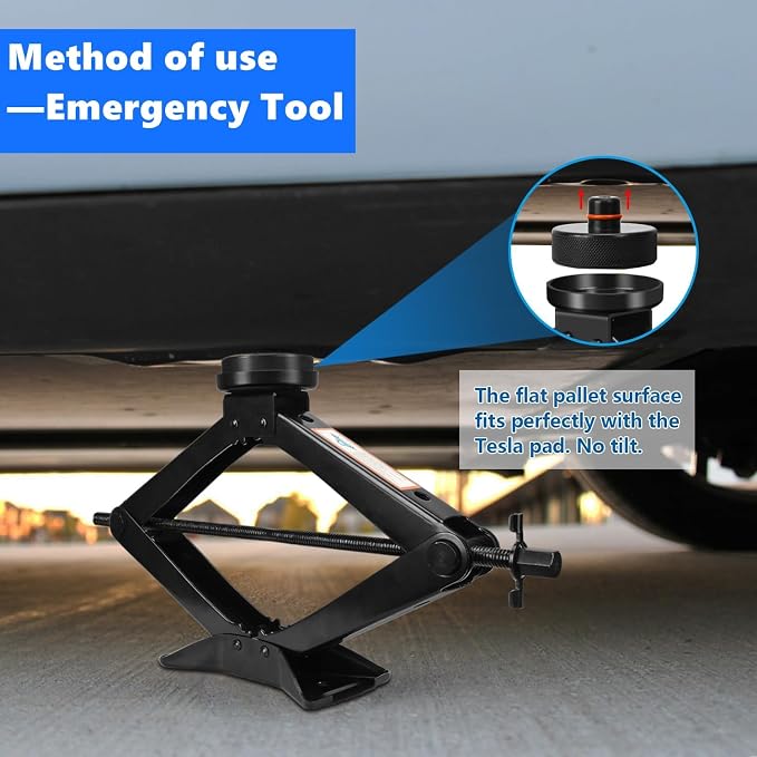 Car Jack - 3 Ton Scissor Jack for Tesla Model Y, Universal Emergency Kit - Image 5