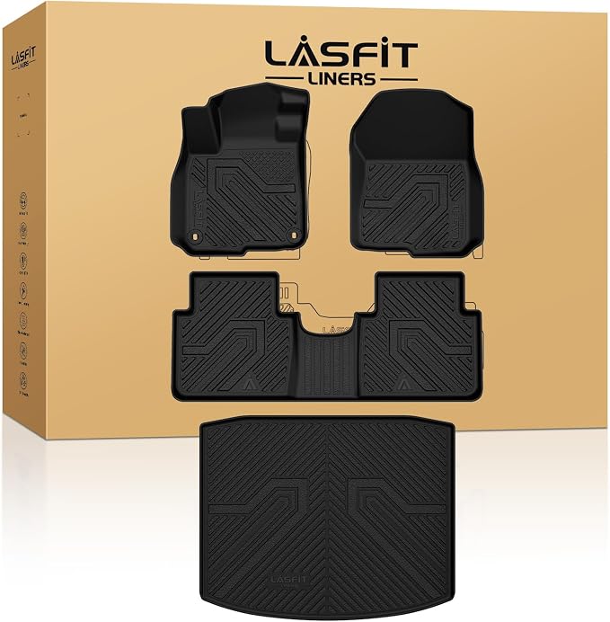 LASFIT Floor Mats & Trunk Mat for Honda CR-V 2017-2022, All Weather Protection by LASFIT
