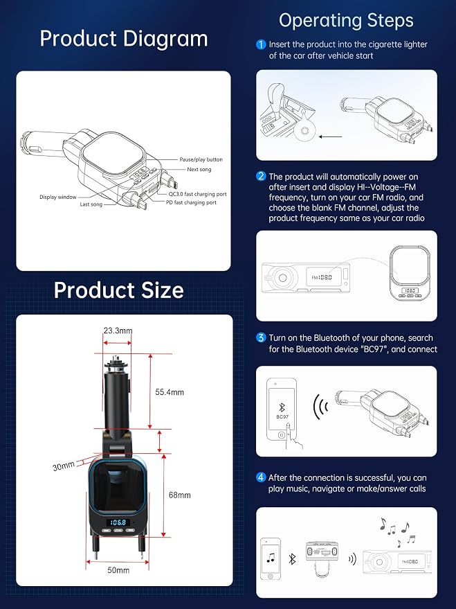 Retractable Car Charger 96W - Image 7