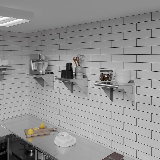 AmGood 12 in. x 12 in. Stainless Steel Wal Mount Shelf. Commercial/Home. Kitchen - Image 6