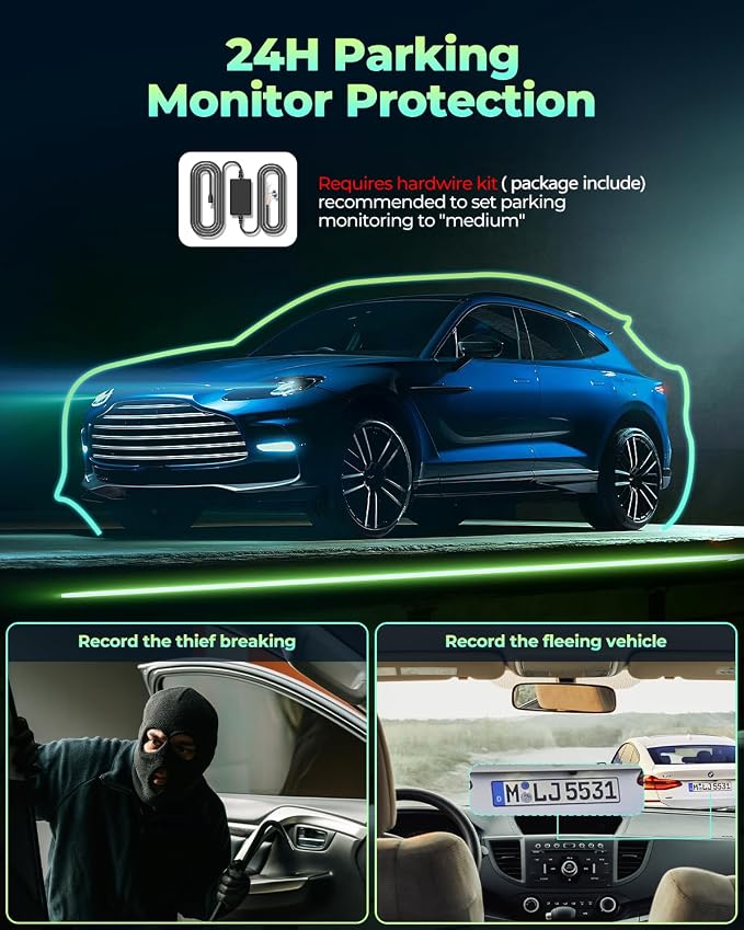 LAMTTO Dash Cam Front and Rear Inside - Image 6