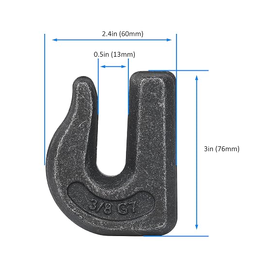 3/8 inch Weld On Grab Hooks, G70 Tractor Bucket Hooks Great - Image 2