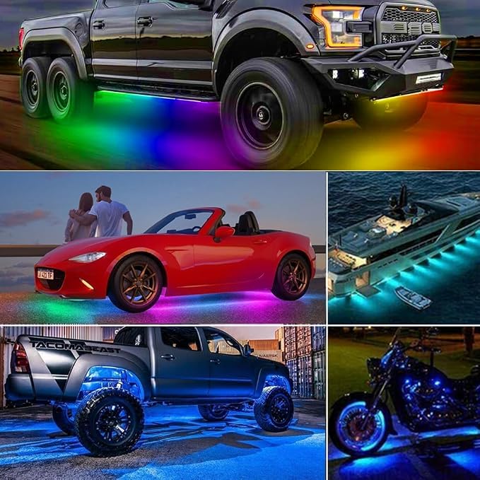 Underglow Lights for Car, APP Control 12V Flexible LEDs Underbody Lights - Image 6