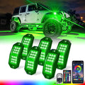 Xprite RGB LED Rock Lights Wide Angle Bluetooth Multicolor Neon Lighting by XPRITE