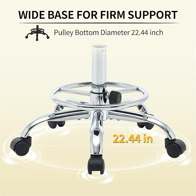 Rolling Massage Chair, Height Adjustable Salon Stool - Image 3