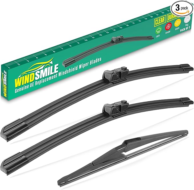 26" 19" 12" Windshield Wiper Blades Replacement by WINDSMILE