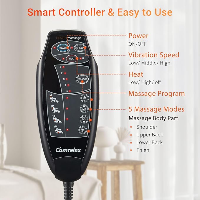 Massage Seat Cushion with Heat, Back Massager - Image 5