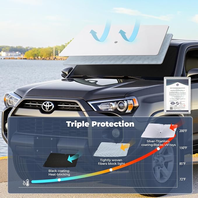 Windshield Sun Shade Umbrella: for Toyota 4Runner-2010-2025 - Image 6
