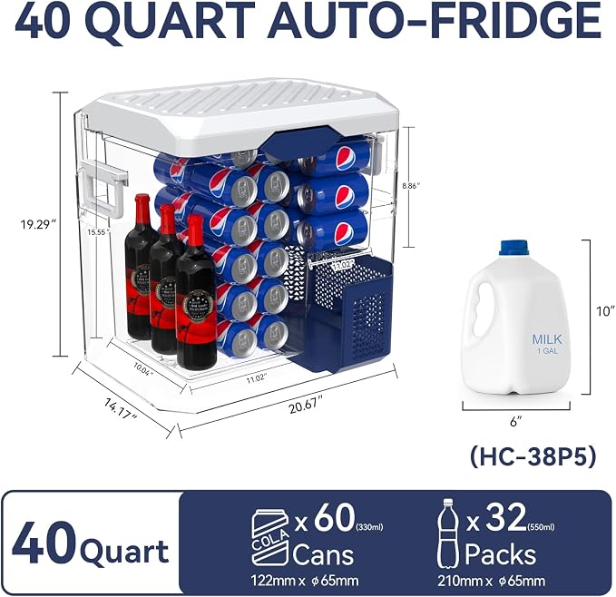 Car Fridge Portable 12V Refrigerator 40 Quart 12 Volt Freezer Compressor Cooler - Image 3