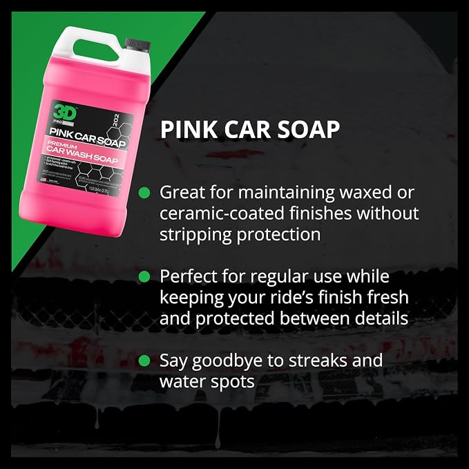 3D Pink Car Soap – 1 Gallon |pH Neutral Car Wash Soap - Image 4