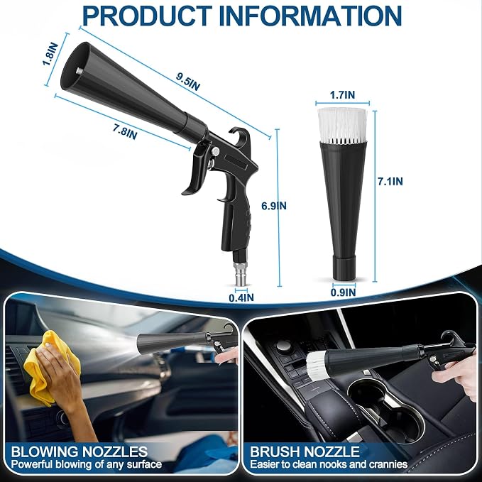 Detailing Car Cleaning Gun Interior Dryer Air Blow Gun, High Pressure Blower Gun - Image 6