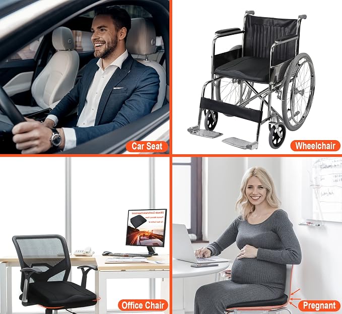 Car Seat Cushion, Comfort Memory Foam Car Cushions - Image 6