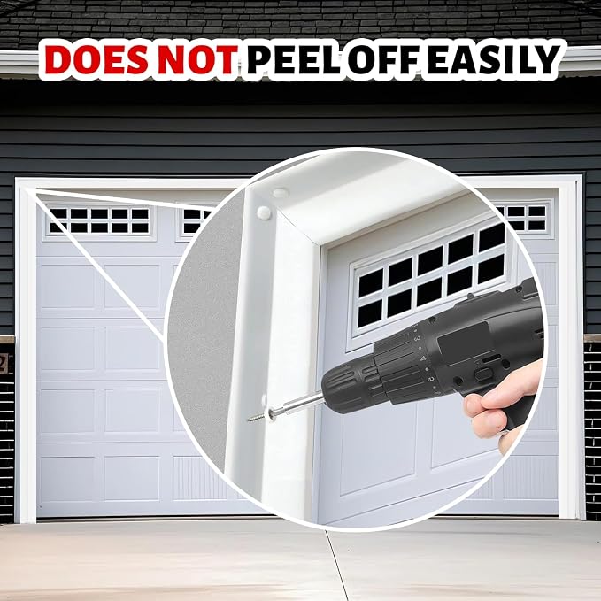 Garage Door Seal Top and Sides Seal Strip, 40FT Universal Garage Door Weather - Image 5