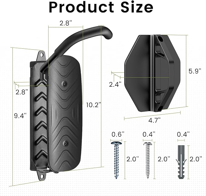 Swivel Bike Wall Mount, 150° Swivel Vertical Bike Rack Wall Hanger Holds up to - Image 7