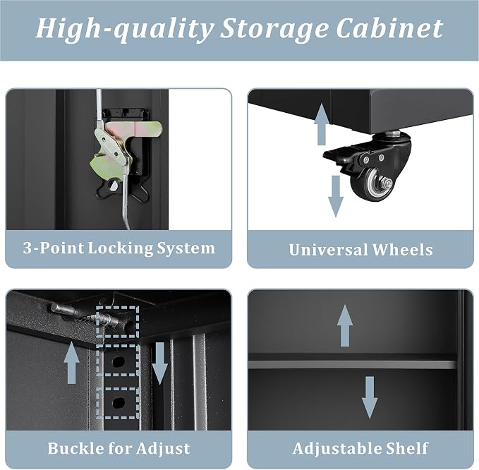 LUCYPAL Metal Storage Cabinet - Image 5