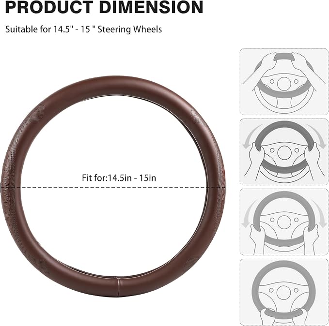 【2025 Model】 High-Grade Real Cowhide Steering Wheel Cover - Image 6