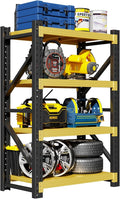Garage Shelving Unit, 4 Tier Heavy Duty Racks, Easy Assembly, Metal Racks by Pokoke