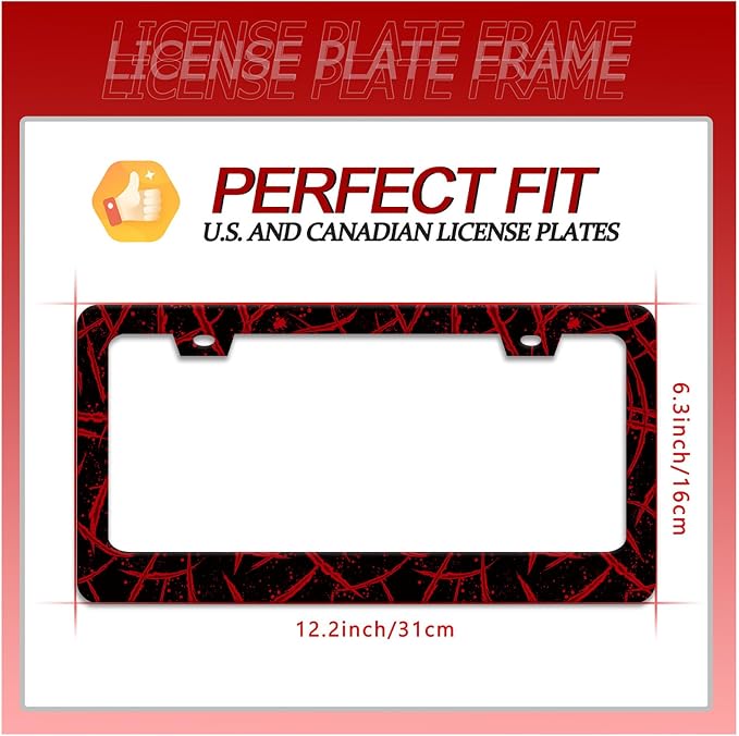 Blood Splattered License Plate Frame Funny Bloody Scar License Plate Frames - Image 2