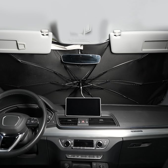 Umbrella Sunshade for Audi Q5 Accessories 2018-2025, Foldable Windshield Cover - Image 2