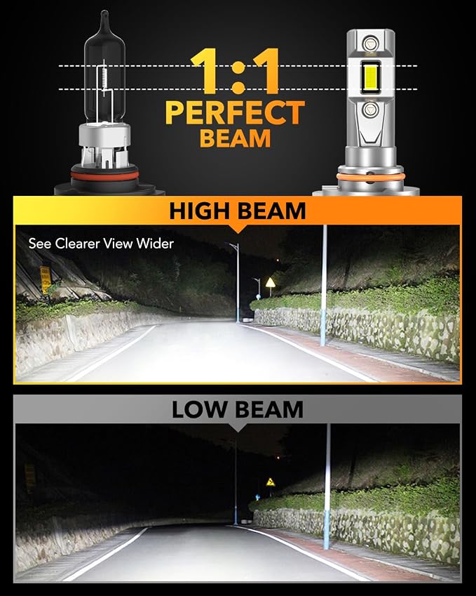 OXILAM 9005/HB3 LED Bulbs 40000LM 900% Ultra-Bright, 3 Min Quick Install - Image 4