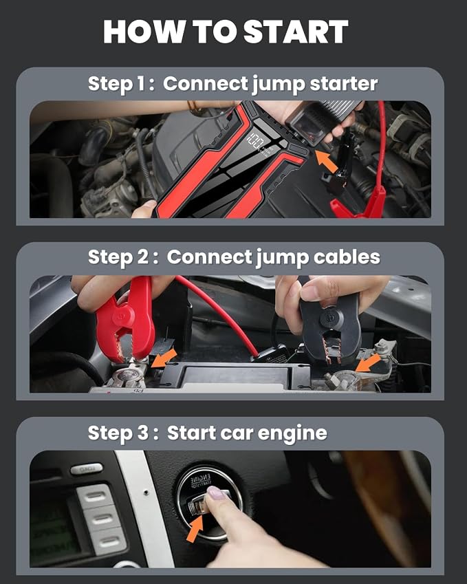 Car Jump Starter 3000A, Car Battery Jump Starter - Image 7