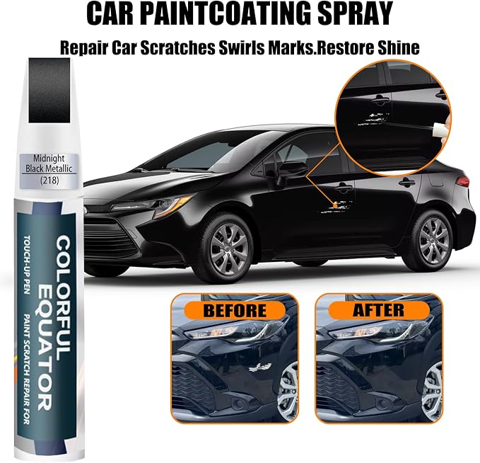 218 Attitude/Midnight Black Metallic Touch Up Paint - Image 3